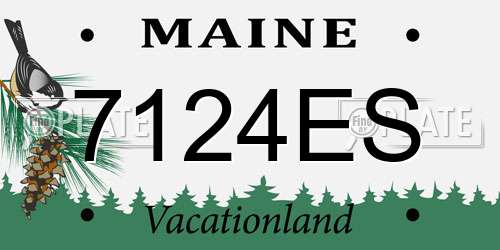 7124ES Maine License Plate