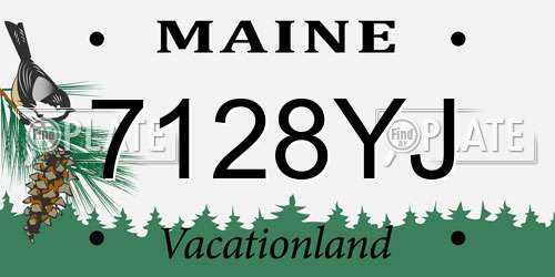 7128YJ Maine License Plate