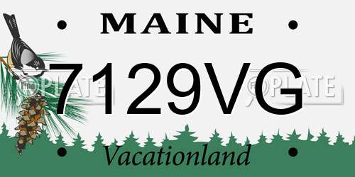 7129VG Maine License Plate