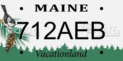 712AEB Maine License Plate