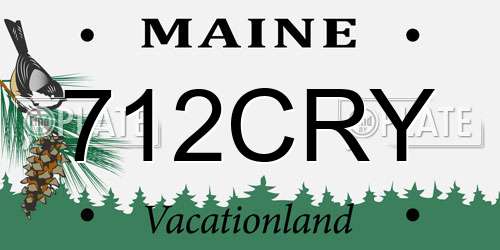 712CRY Maine License Plate