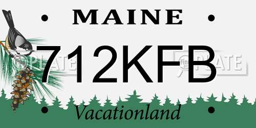 712KFB Maine License Plate