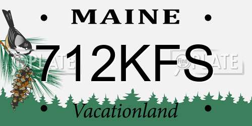 712KFS Maine License Plate