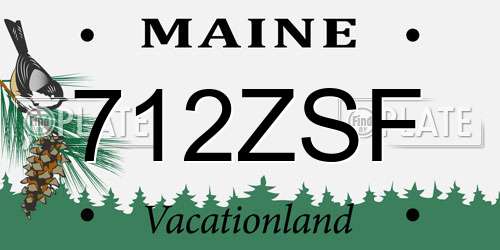 712ZSF Maine License Plate