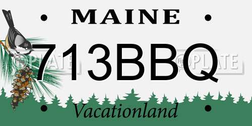 713BBQ Maine License Plate