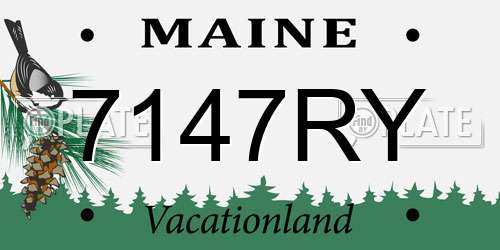 7147RY Maine License Plate