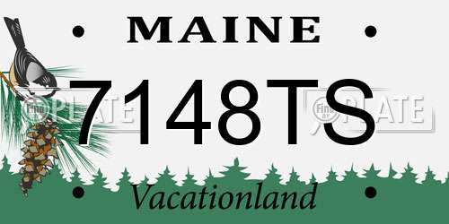 7148TS Maine License Plate
