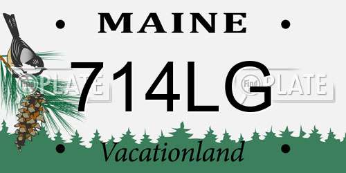 714LG Maine License Plate