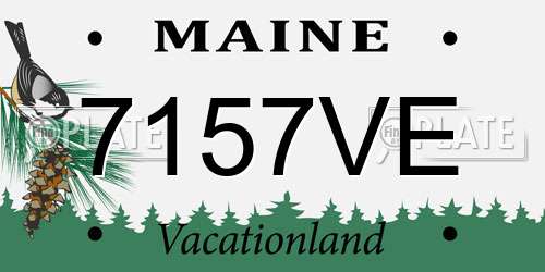 7157VE Maine License Plate
