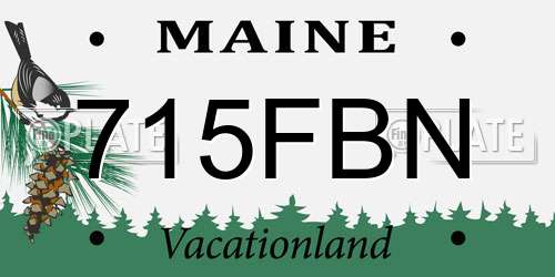 715FBN Maine License Plate