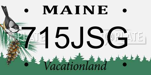 715JSG Maine License Plate
