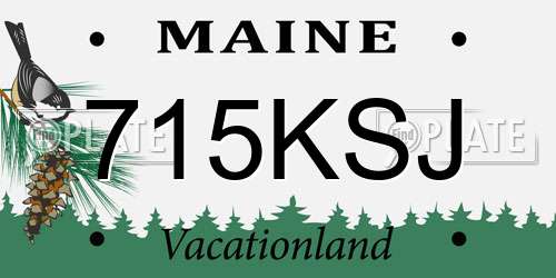 715KSJ Maine License Plate