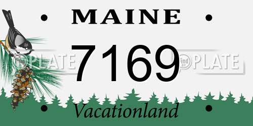 7169 Maine License Plate