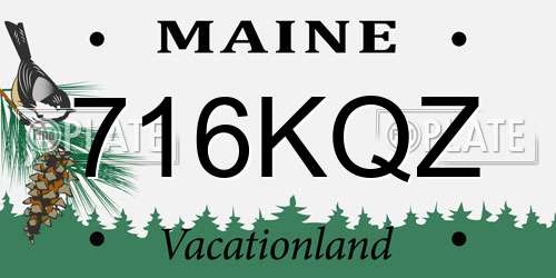 716KQZ Maine License Plate
