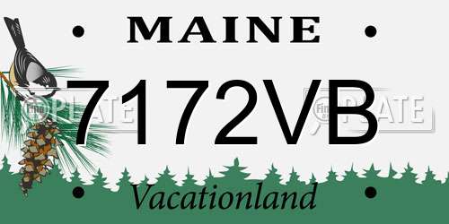 7172VB Maine License Plate