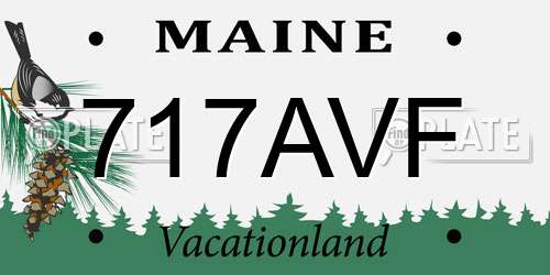 717AVF Maine License Plate