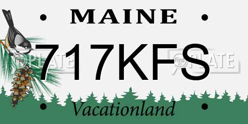 717KFS Maine License Plate