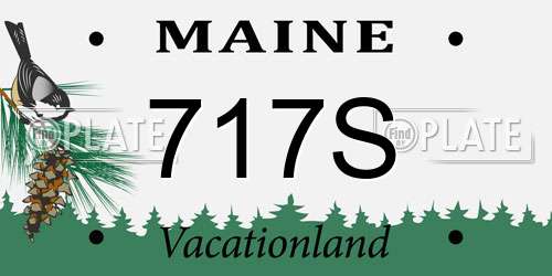 717S Maine License Plate