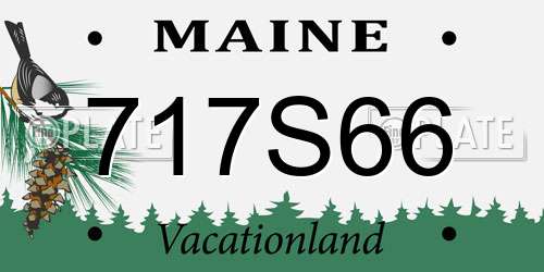 717S66 Maine License Plate