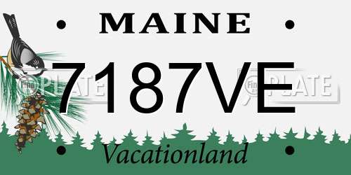 7187VE Maine License Plate