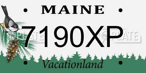 7190XP Maine License Plate