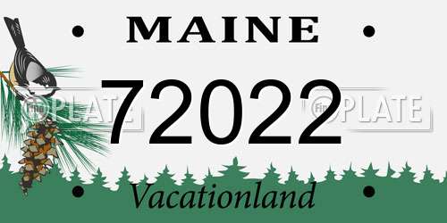 72022 Maine License Plate
