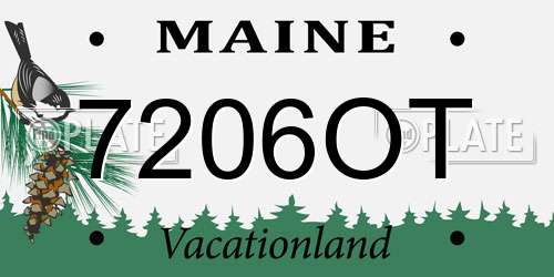 7206OT Maine License Plate
