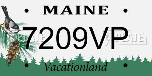7209VP Maine License Plate