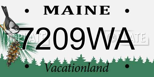 7209WA Maine License Plate