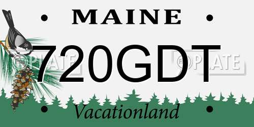 720GDT Maine License Plate
