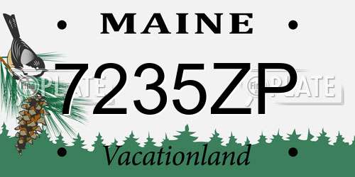 7235ZP Maine License Plate