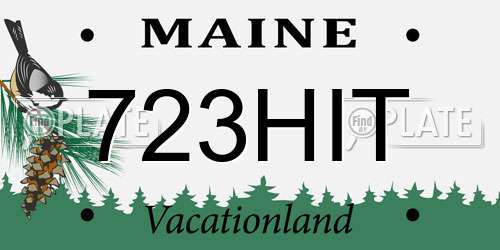 723HIT Maine License Plate