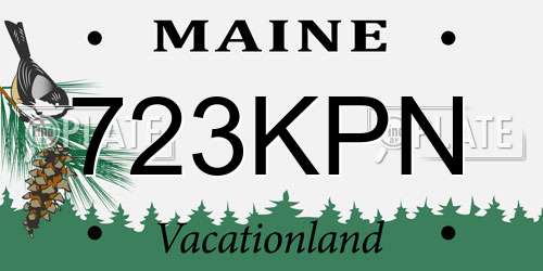 723KPN Maine License Plate