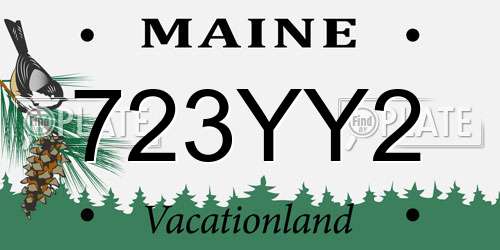 723YY2 Maine License Plate