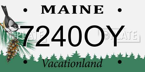 7240OY Maine License Plate