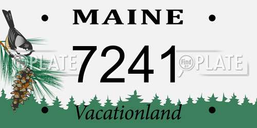 7241 Maine License Plate