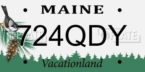 724QDY Maine License Plate