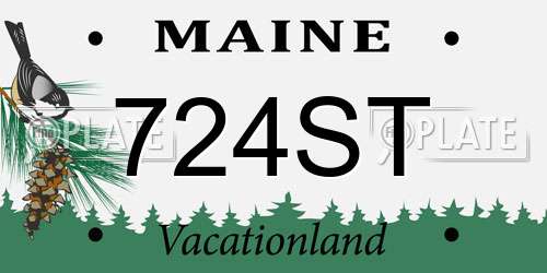 724ST Maine License Plate