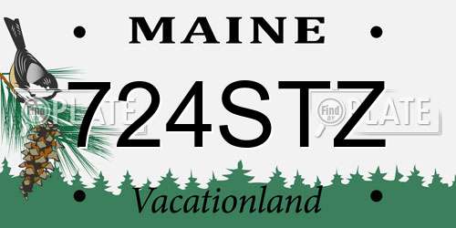 724STZ Maine License Plate