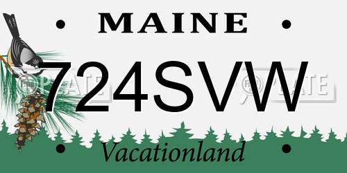 724SVW Maine License Plate