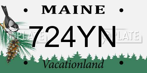 724YN Maine License Plate