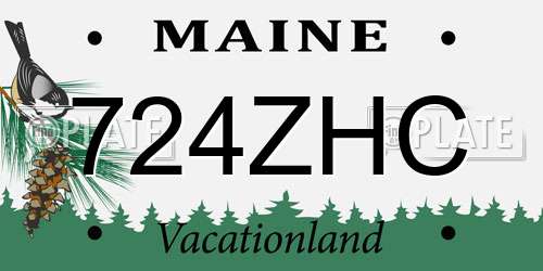 724ZHC Maine License Plate