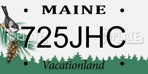 725JHC Maine License Plate