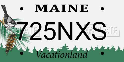 725NXS Maine License Plate