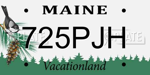 725PJH Maine License Plate