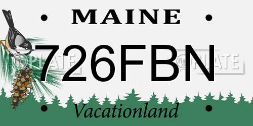 726FBN Maine License Plate