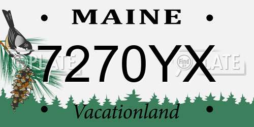 7270YX Maine License Plate