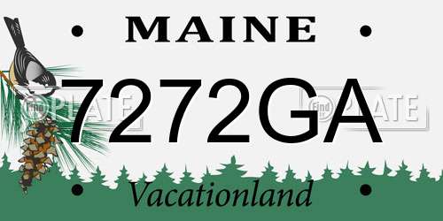 7272GA Maine License Plate