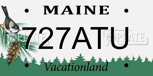727ATU Maine License Plate