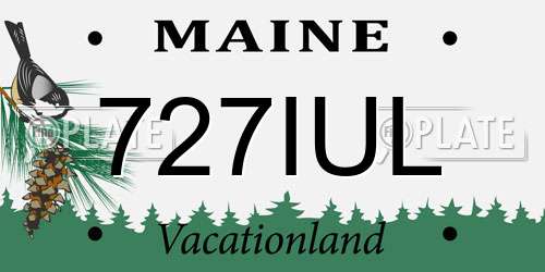727IUL Maine License Plate